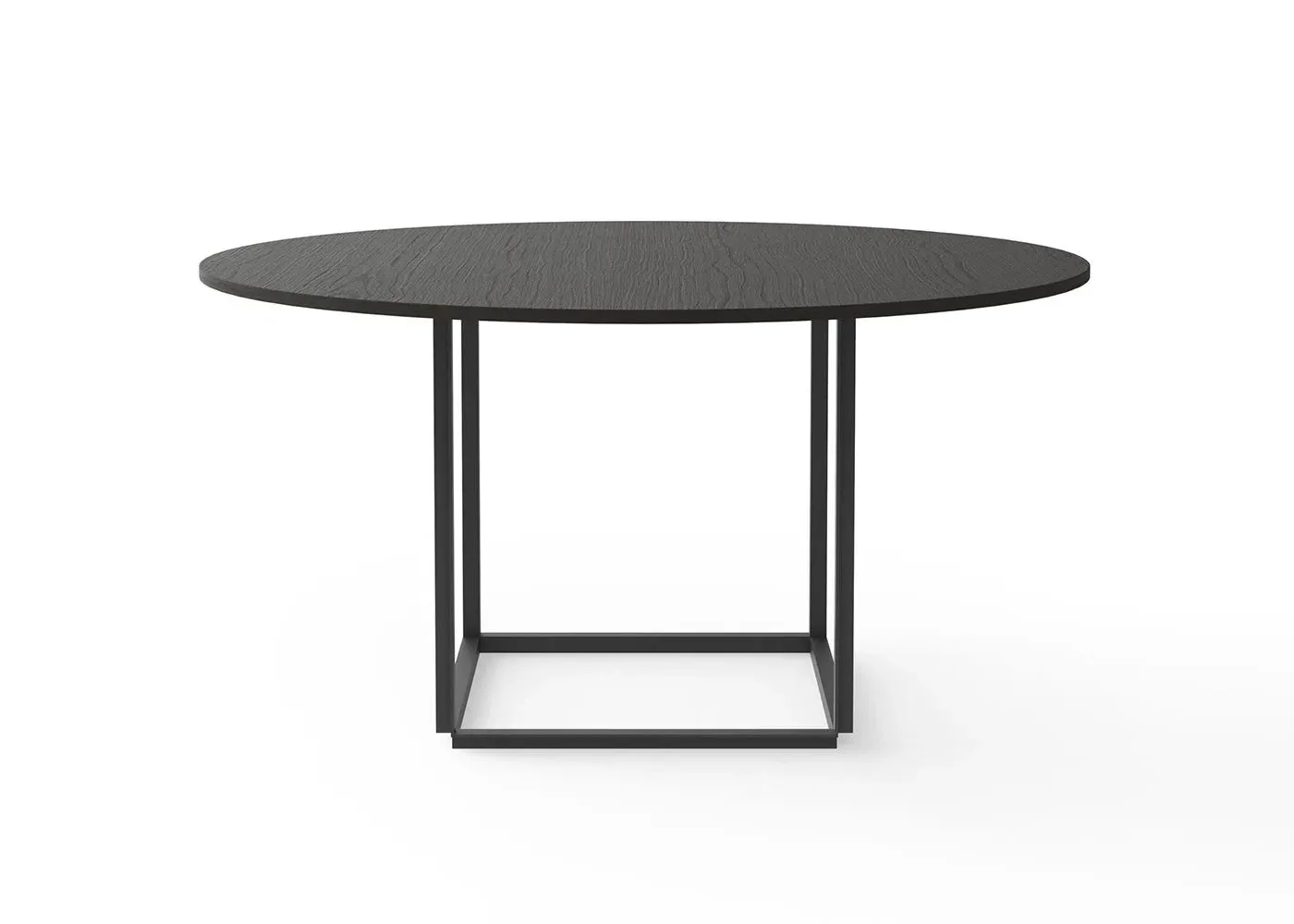 Dining Table with Black Frame - Black Ash