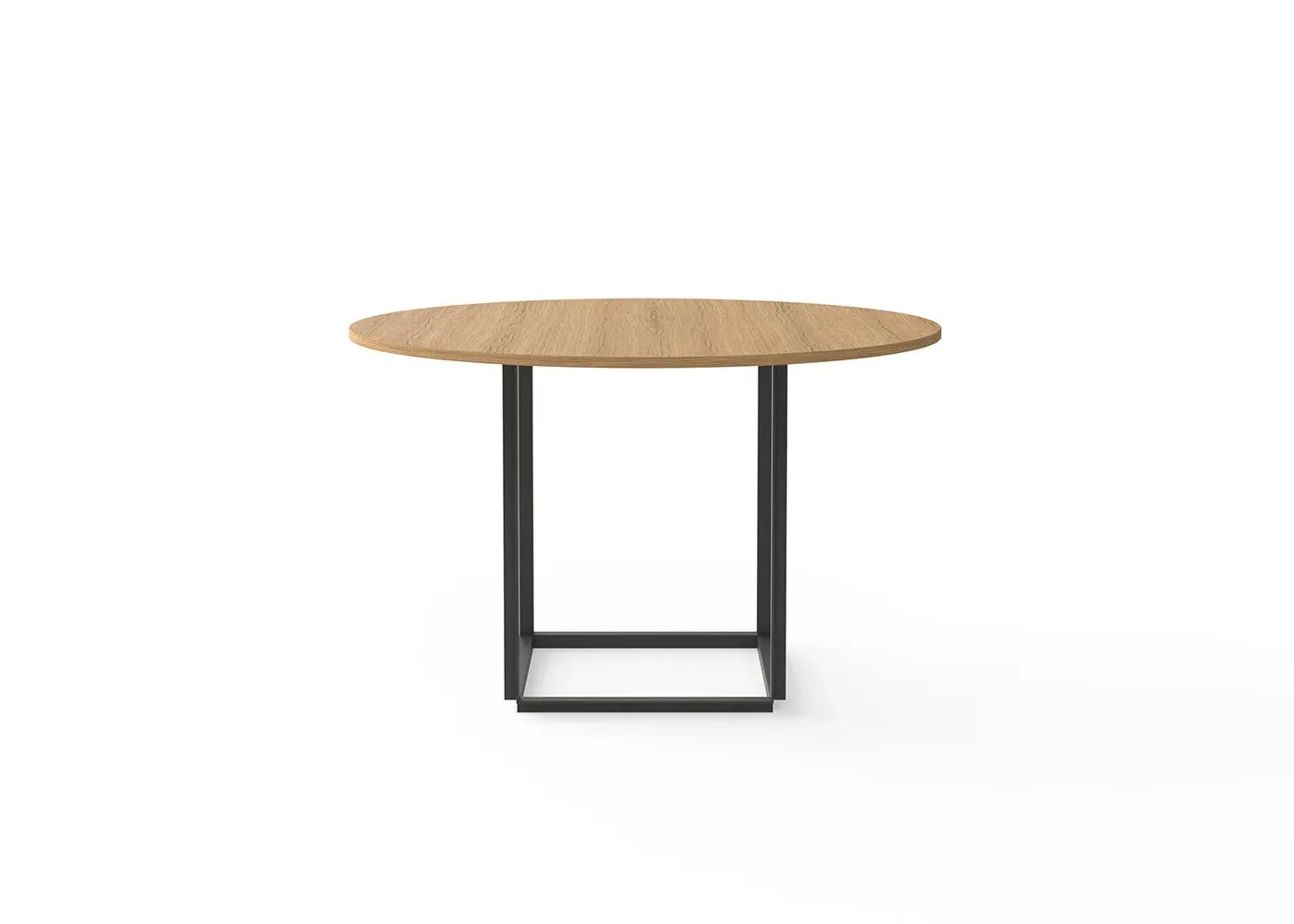 Dining Table with Black Frame - Oak