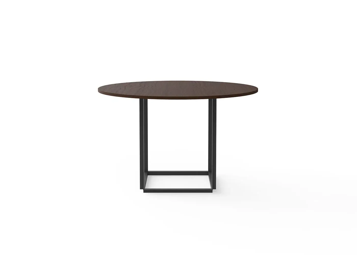 Dining Table with Black Frame - Smoked Oak