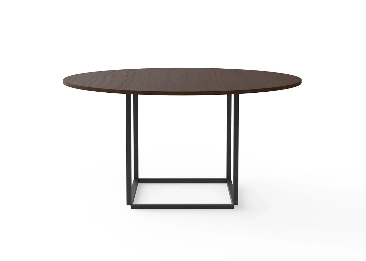 Dining Table with Black Frame - Smoked Oak