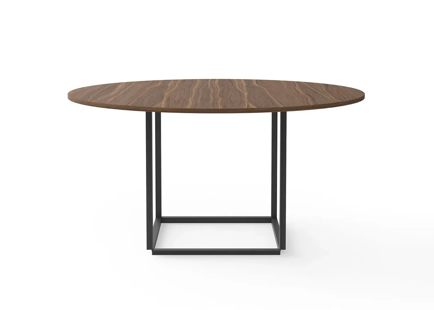 Dining Table with Black Frame - Walnut