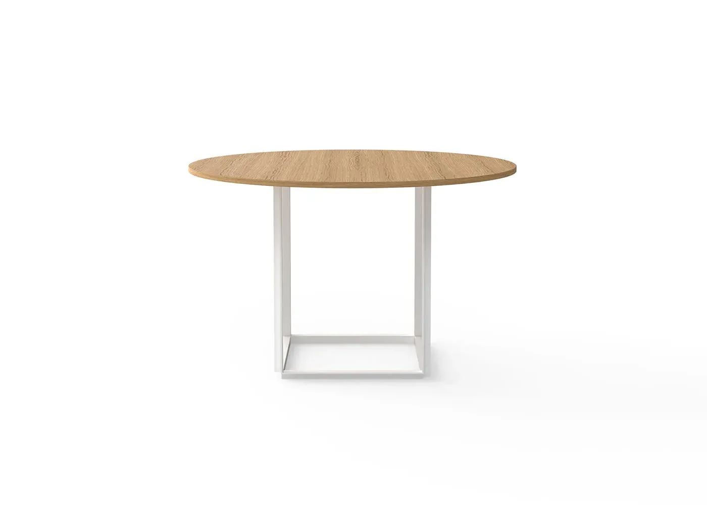 Dining Table with White Frame - Natural Oak