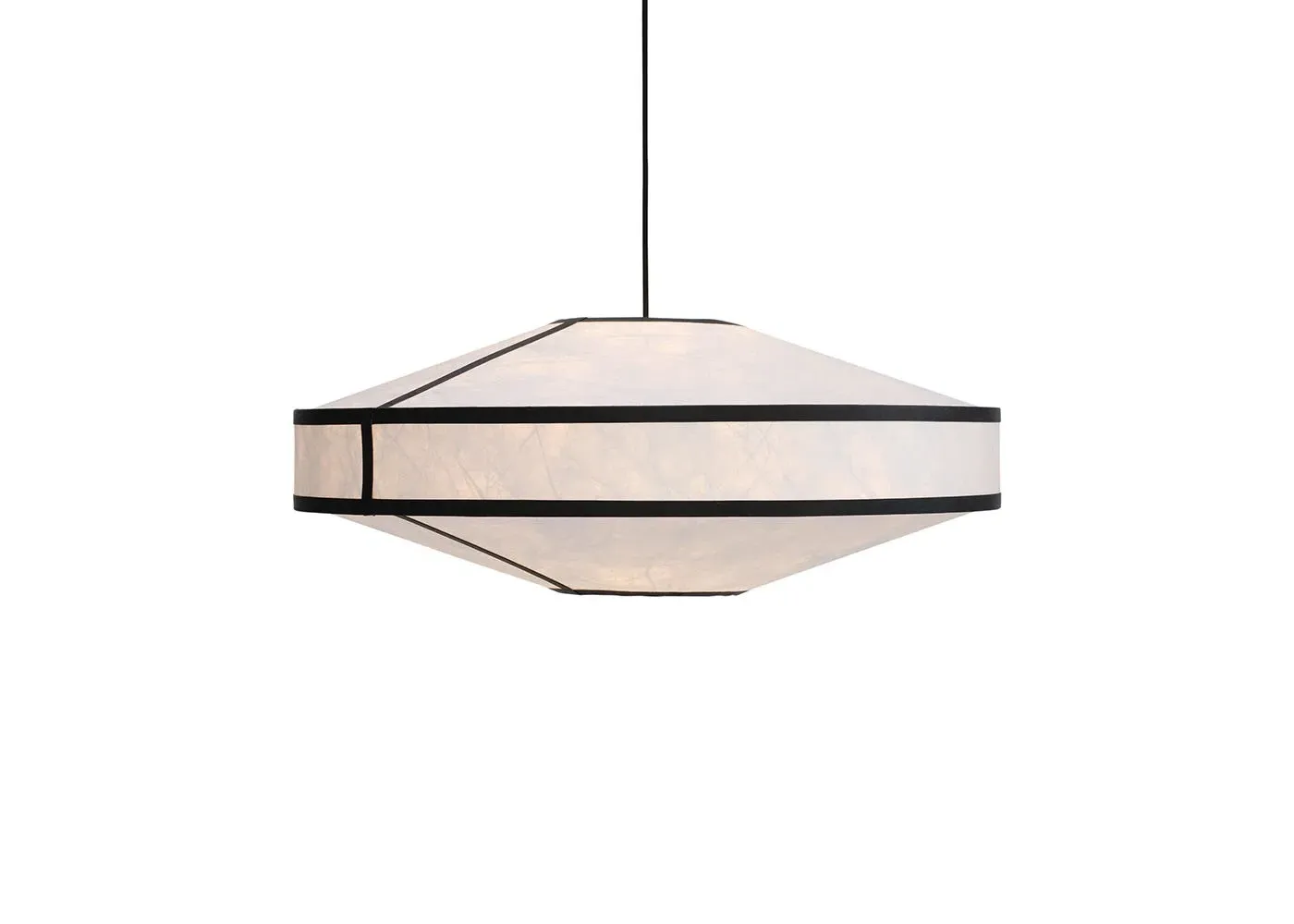 Large Kite Pendant Light 3B - White, Black