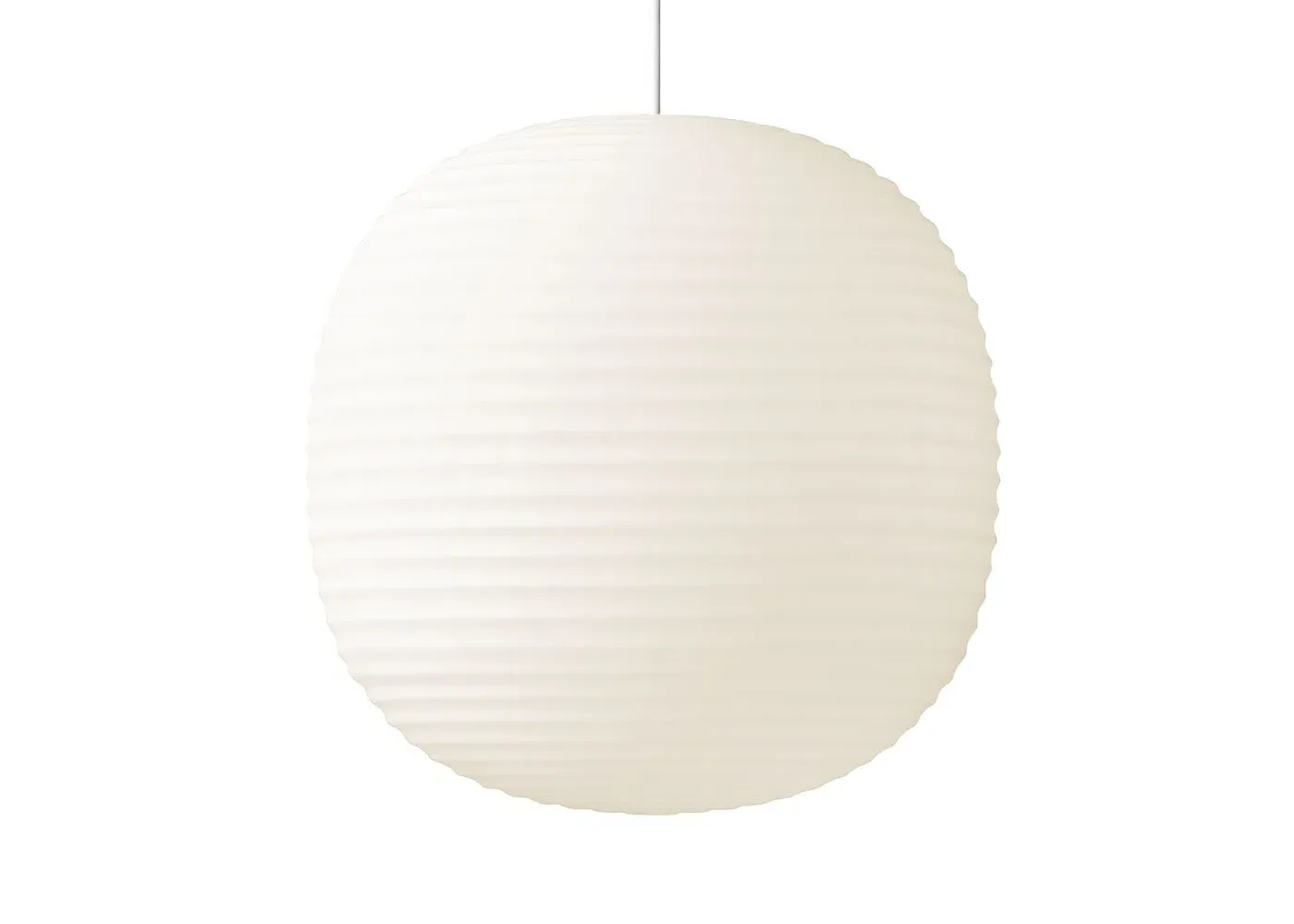 Large Lantern Pendant Light - White, Opal Glass