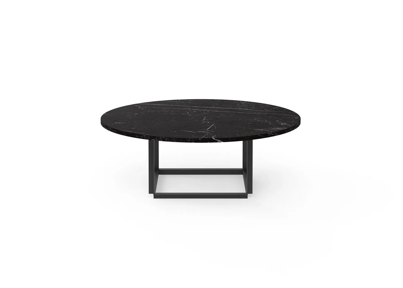 Round Coffee Table - Black, Marble image