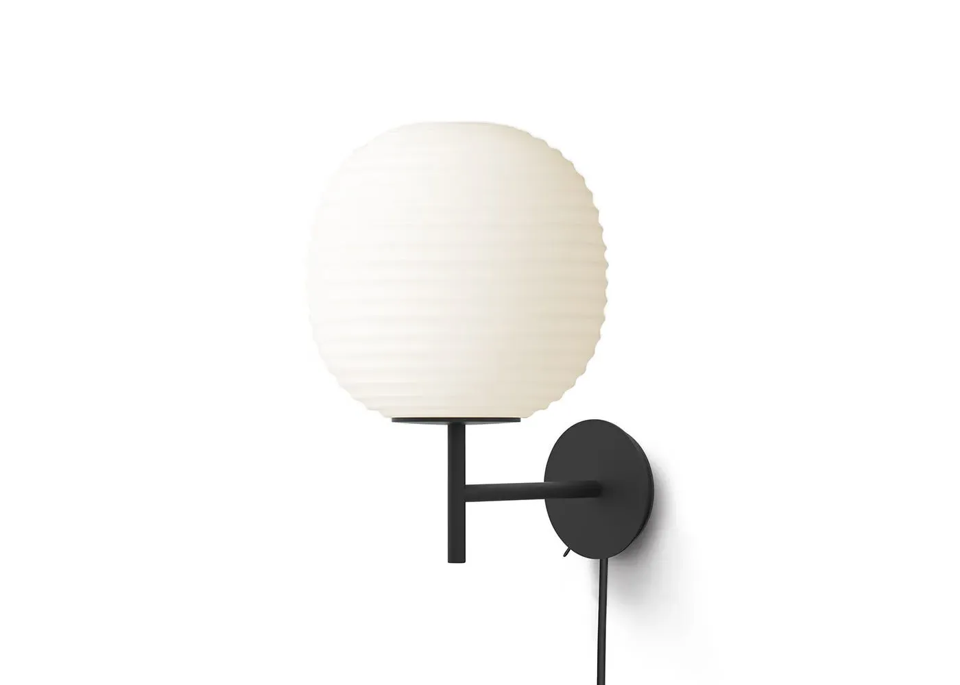 Small Lantern Wall Lamp - White, Frosted Glass image