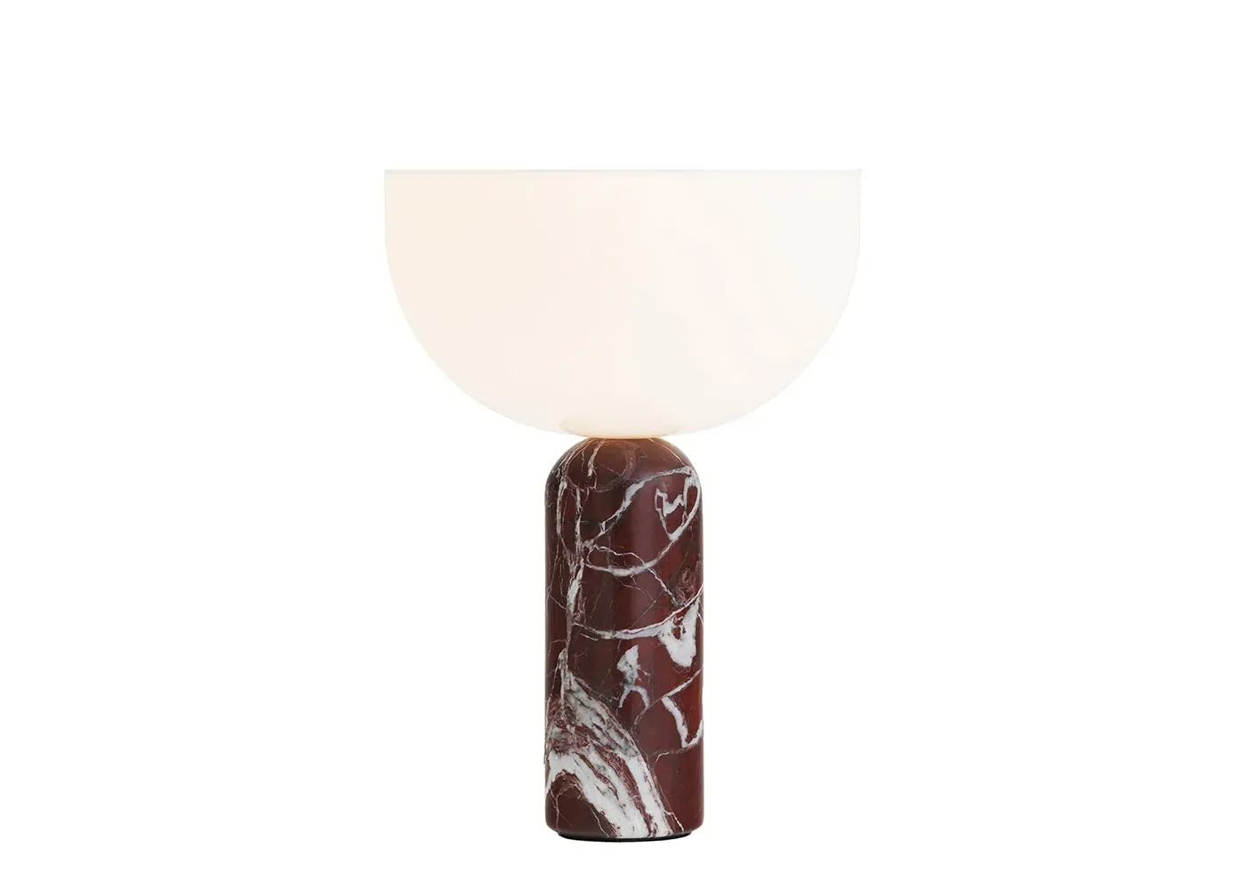 Small Table Lamp - Red, Marble