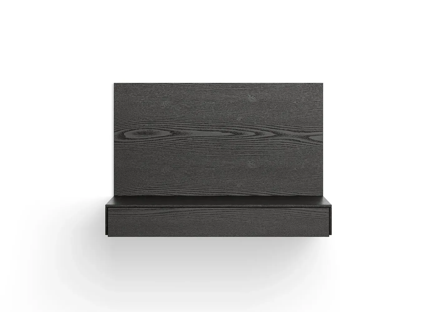 Wall Mounted Desk - Black, Stained Oak image