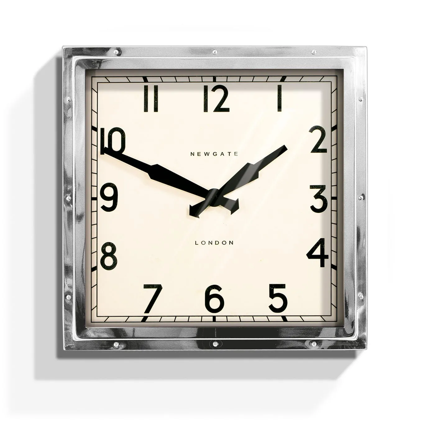 Quad Wall Clock - Chrome image