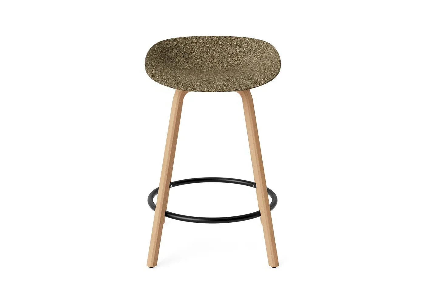 65cm Barstool with Black Base - Seaweed, Beech image