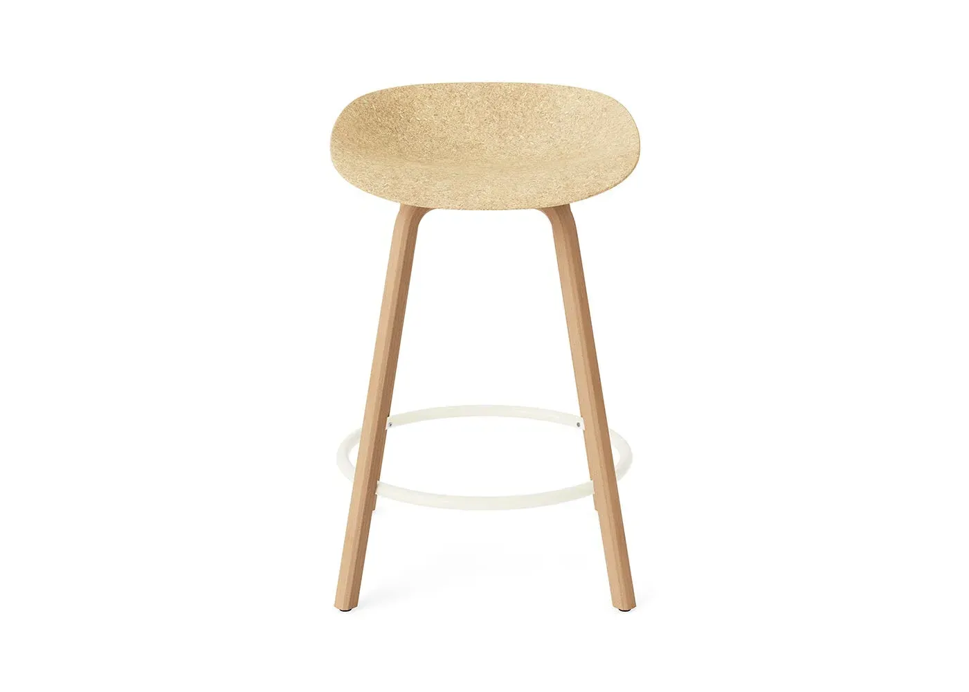 65cm Barstool with Cream Base - Hemp, Beech