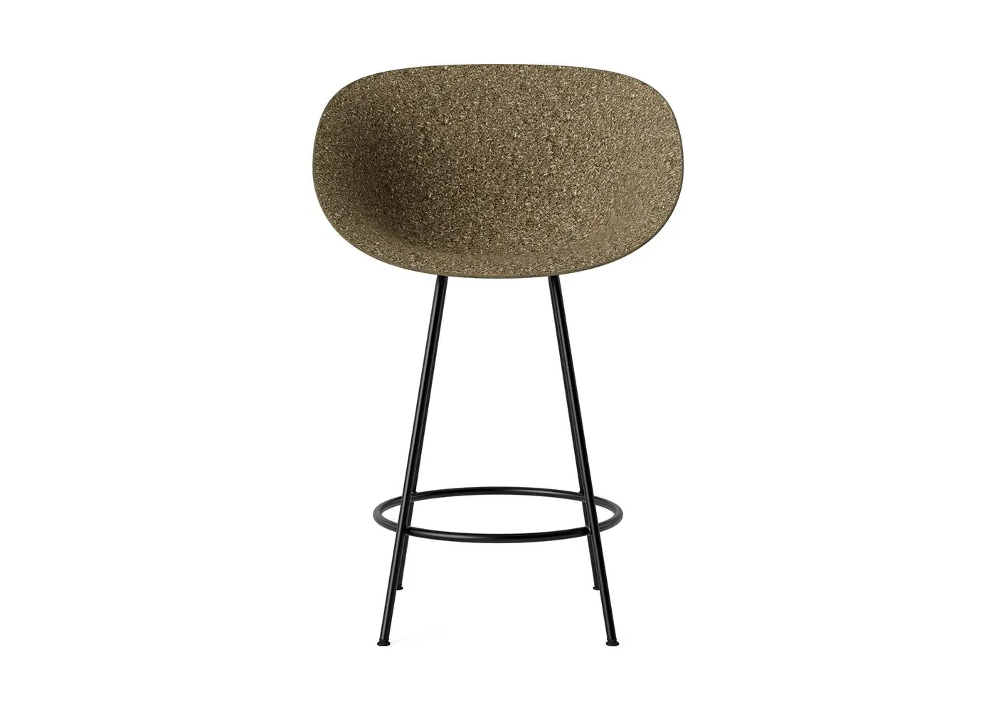 Bar Armchair with Steel Base - Seaweed