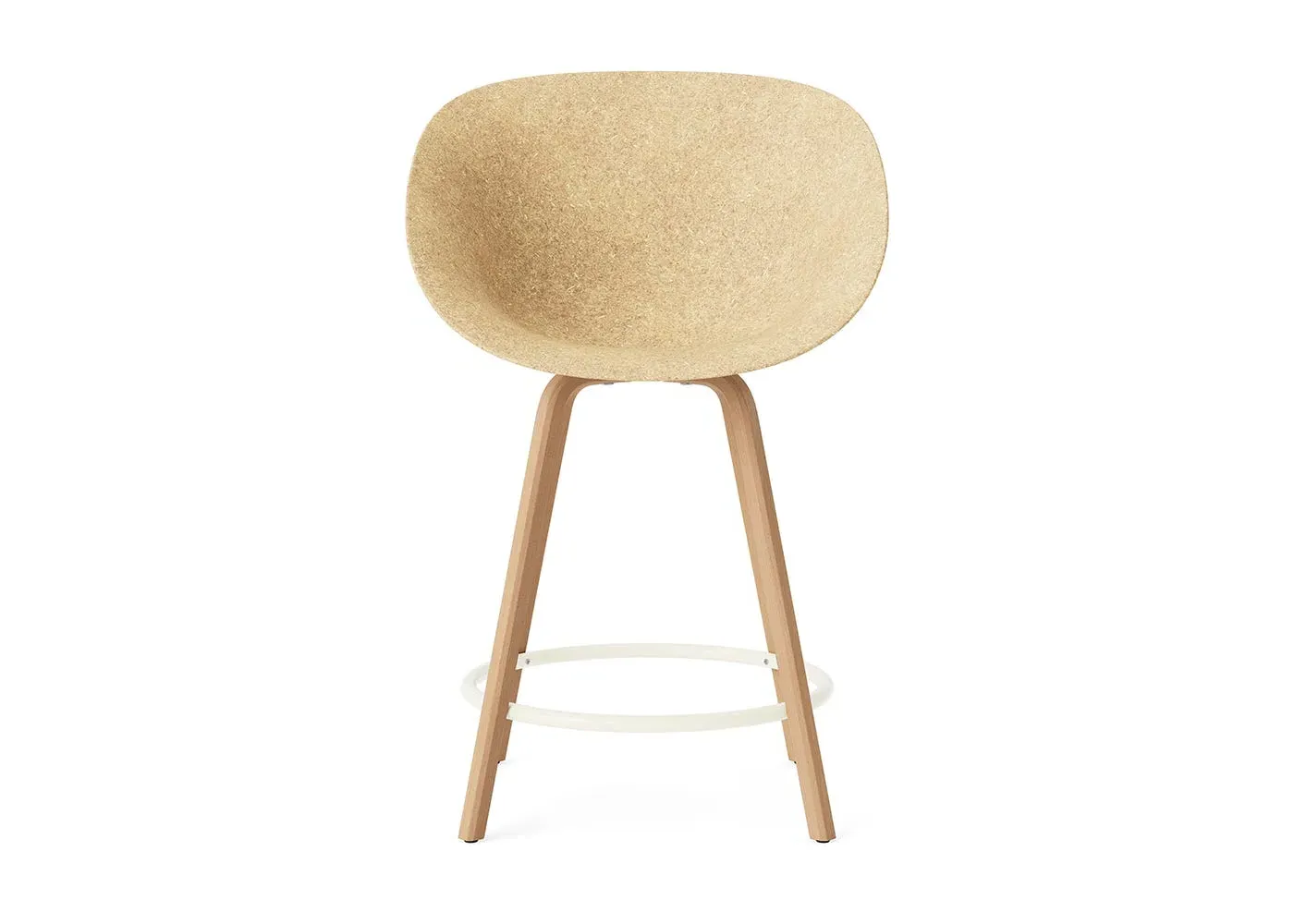 Bar Armchair with Wood Base - Hemp