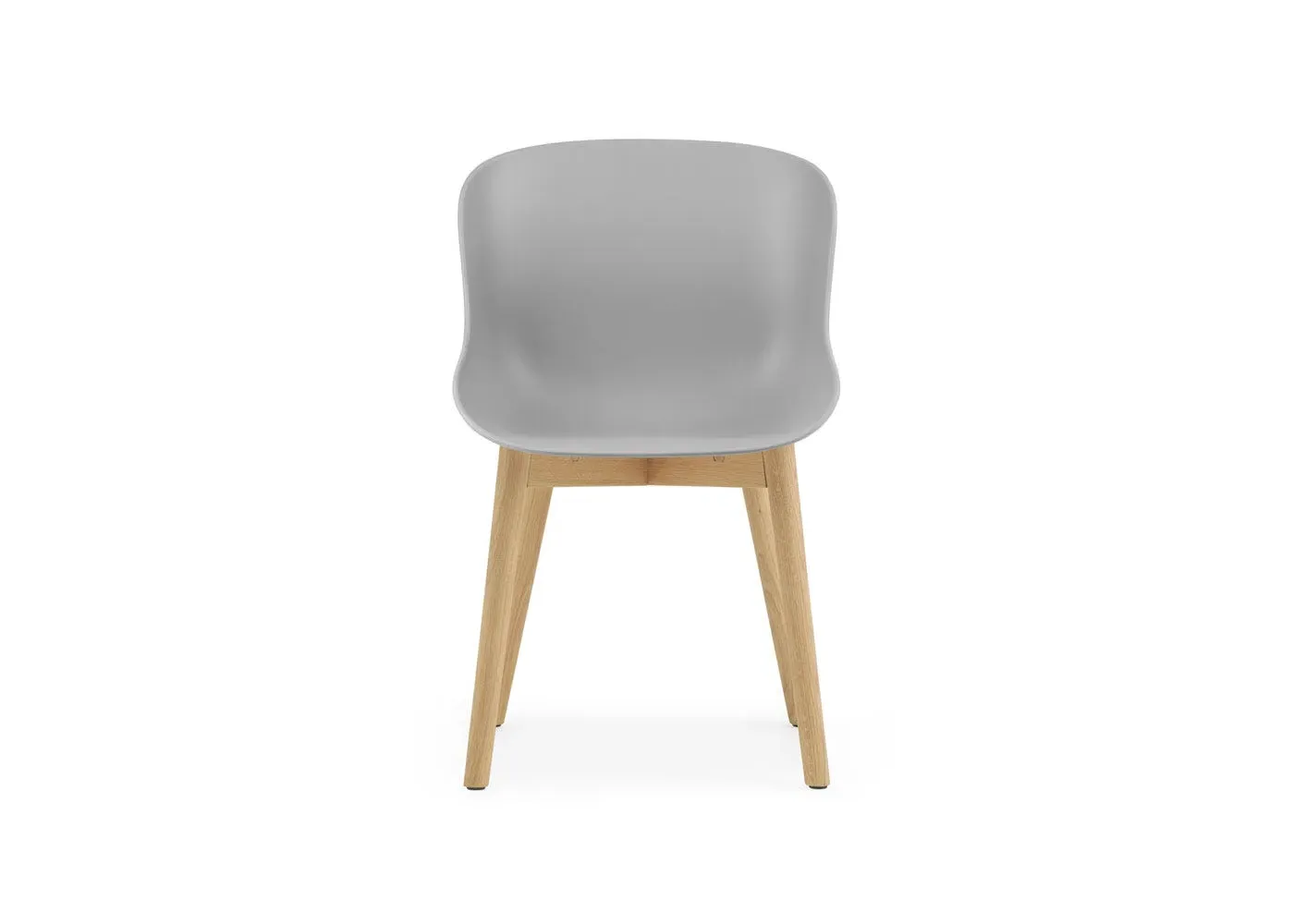 Dining Chair with Oak Legs - Grey Shell