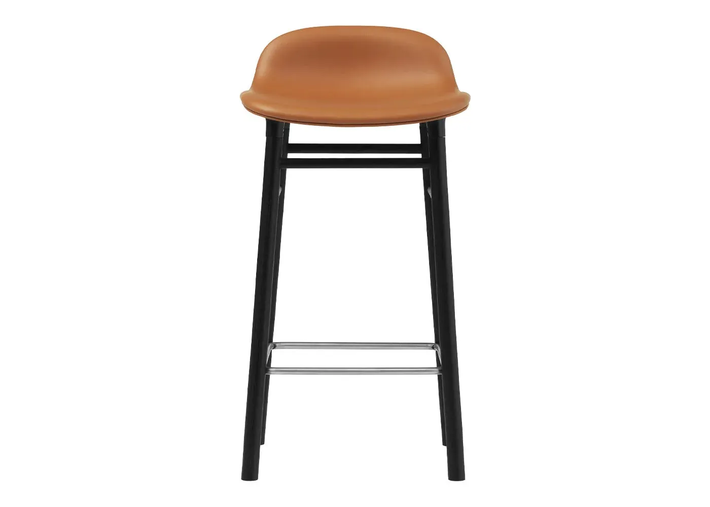 Form Barstool with Oak Legs - Leather