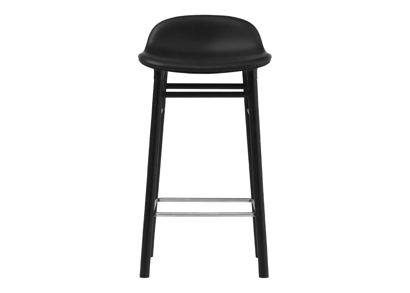 Form Barstool with Oak Legs - Leather
