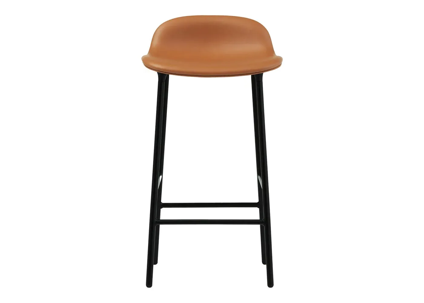 Form Barstool with Steel Legs - Leather