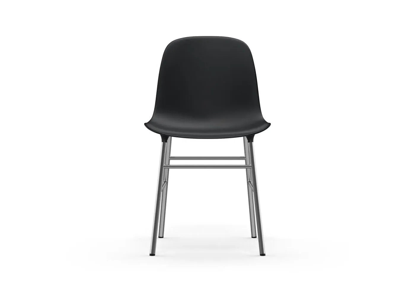 Form Chair - Black Shell, Chrome Legs image