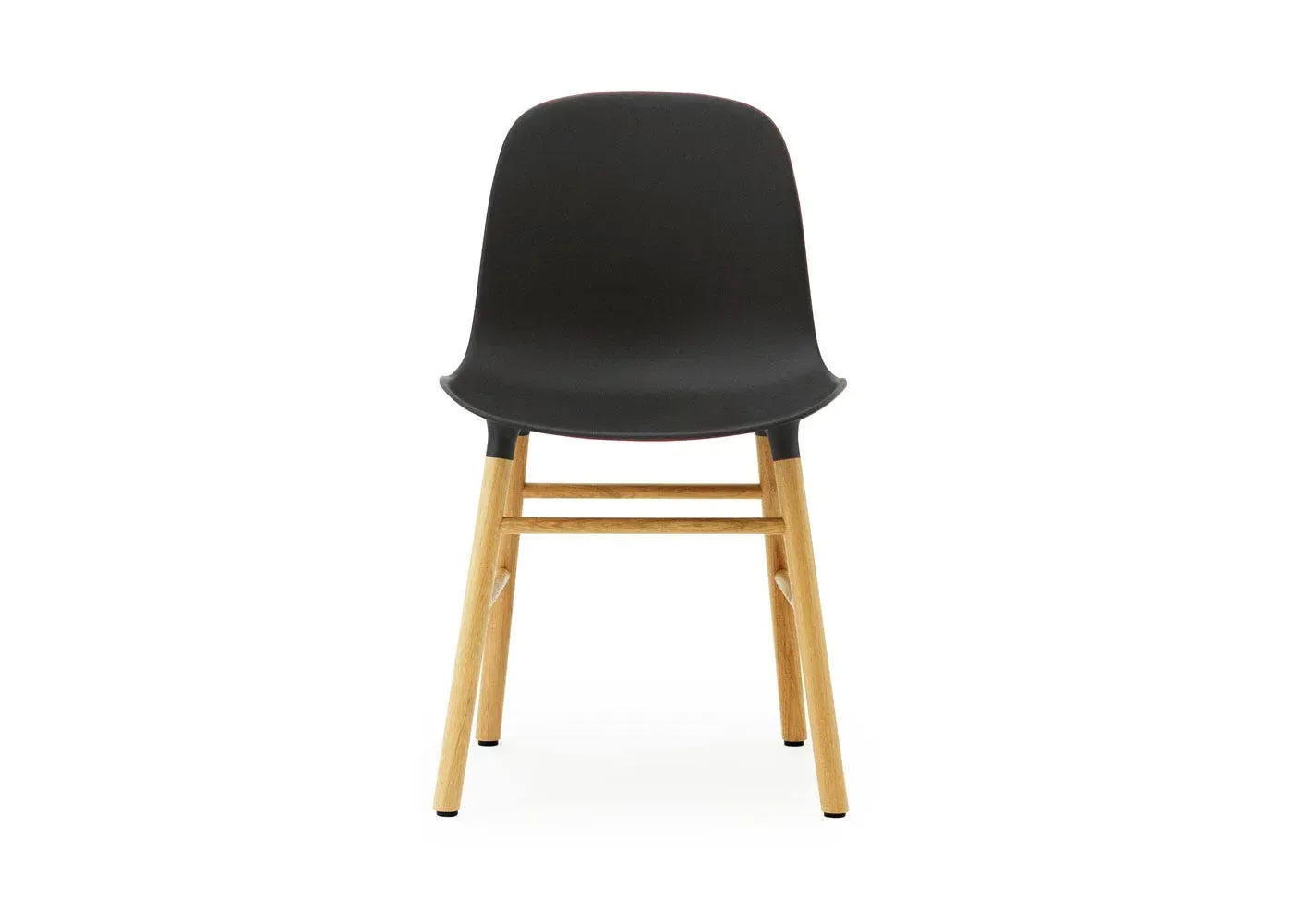 Form Chair - Black Shell, Oak Legs