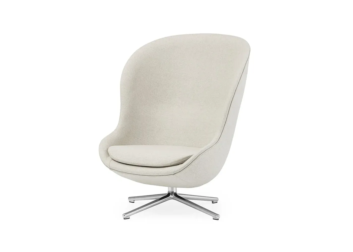High Back Lounge Chair Swivel Tilt - Natural