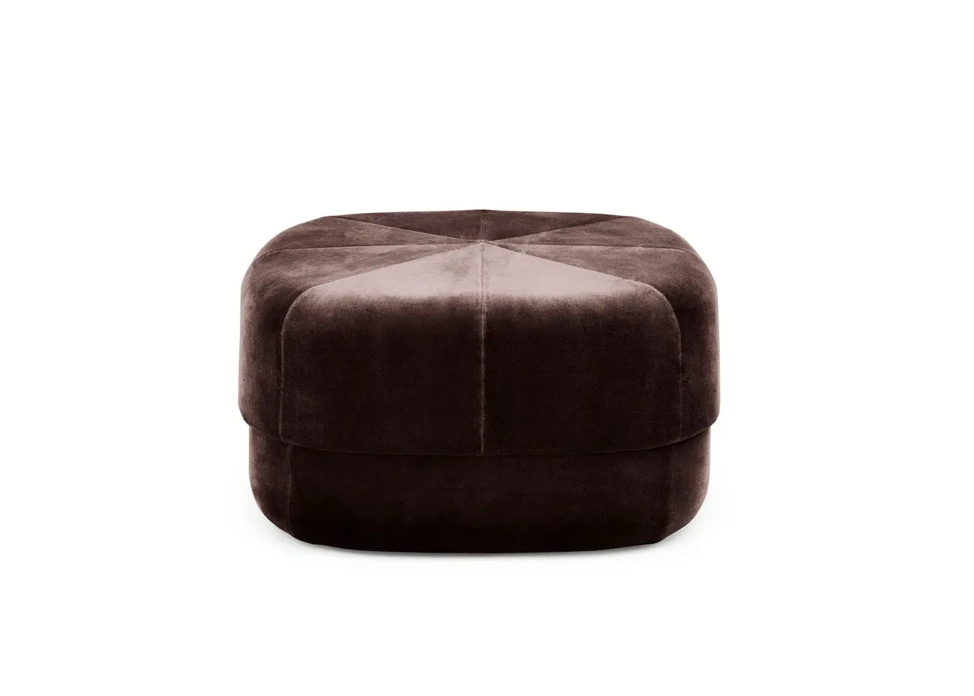 Large Circus Pouf - Coffee, Velour image