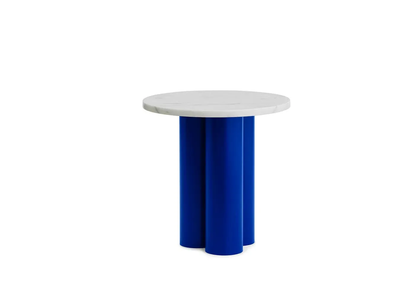 Round Side Table - Blue, Marble image