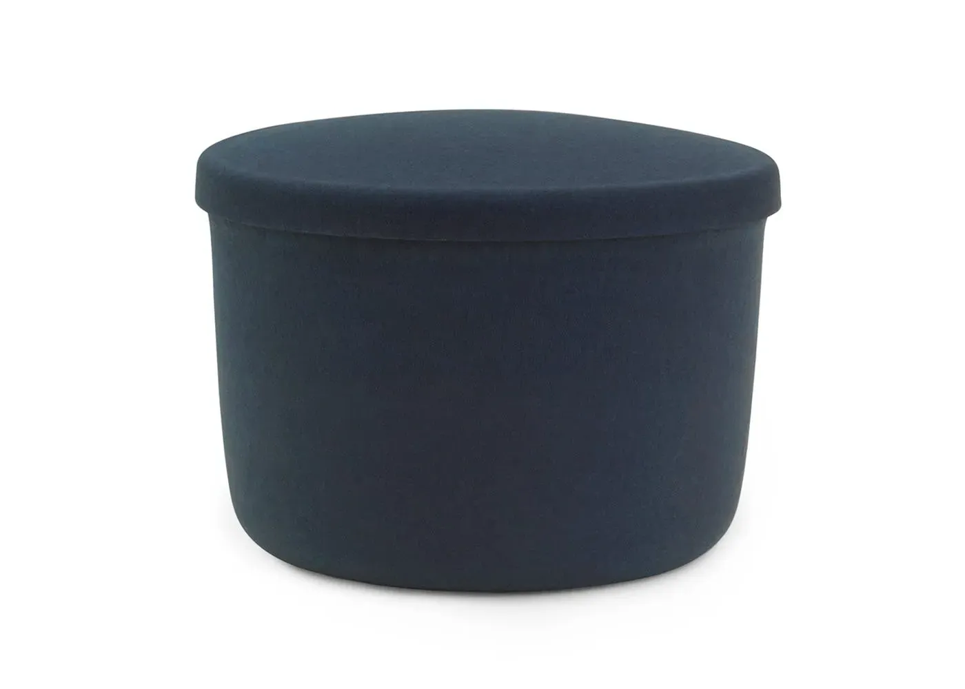 Small Storage Pouf with Lid - Blue