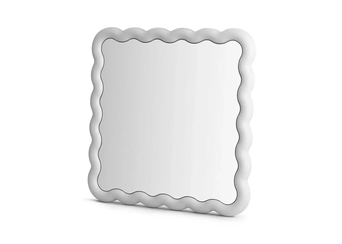 Square Mirror with Light - White image
