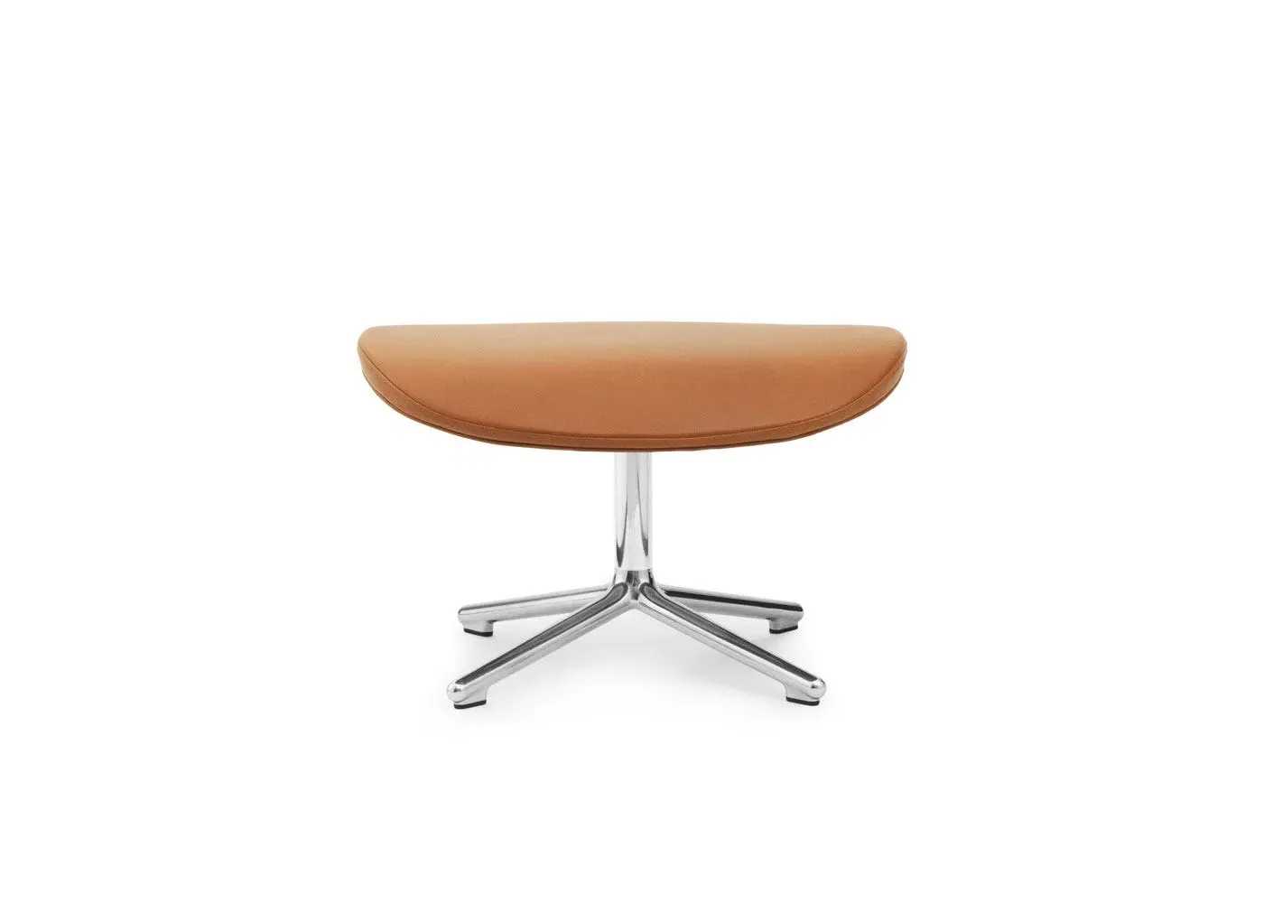 Swivel Footstool - Brown, Leather