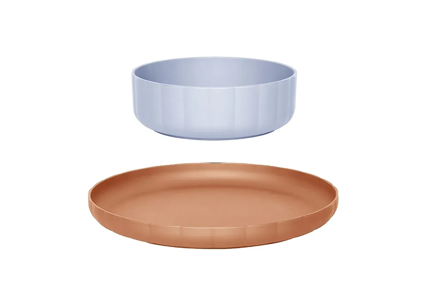 Kids Plate & Bowl Set - Ice Blue Mixed image