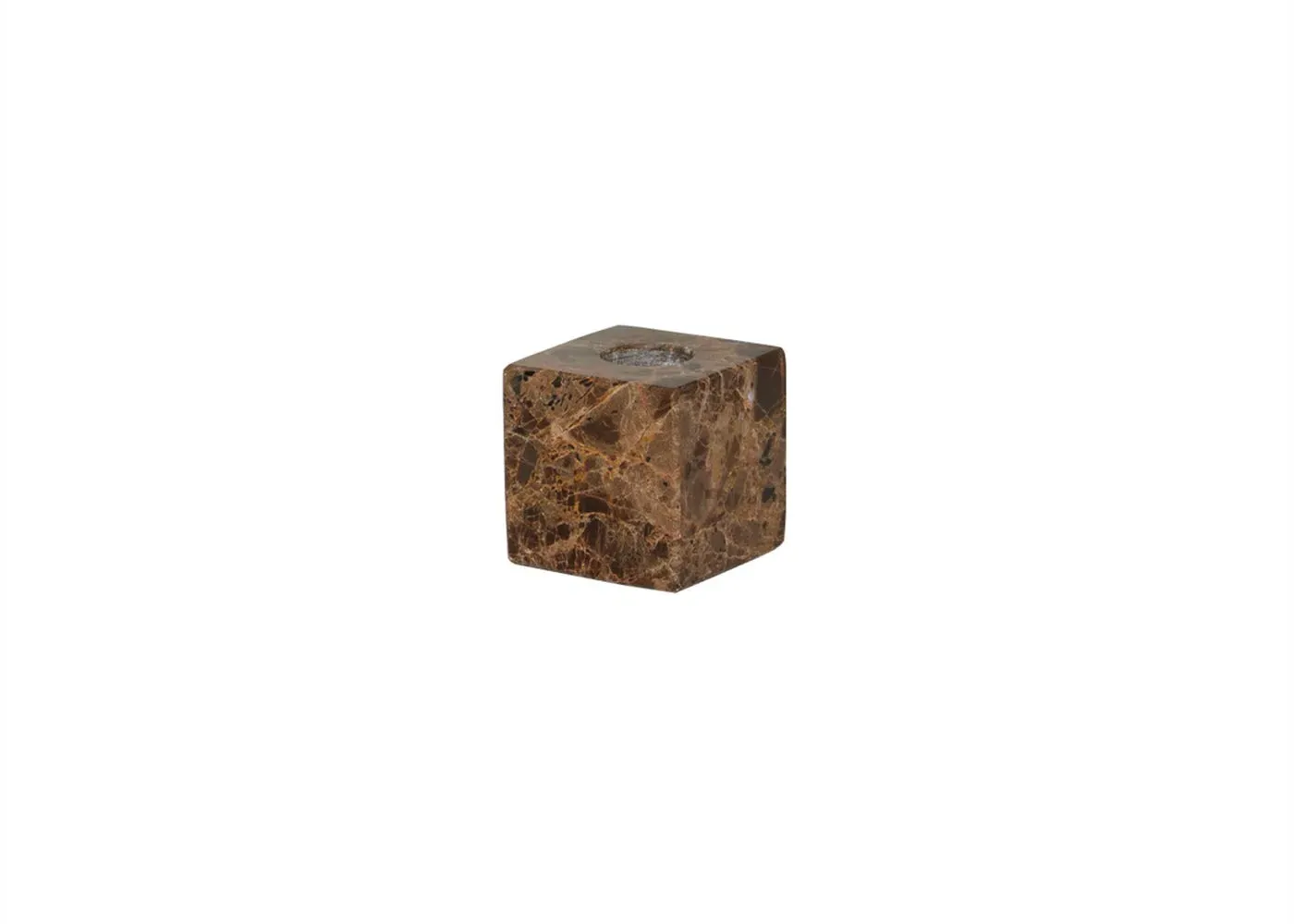 Small Square Candle Holder - Brown image