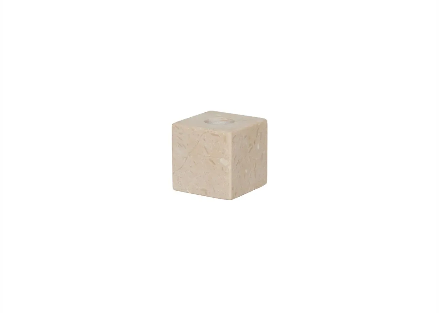 Small Square Candle Holder - Cream