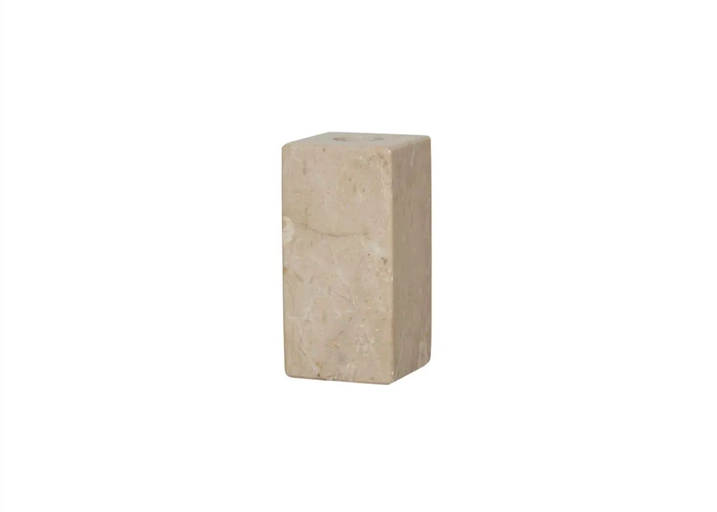 Tall Square Candle Holder - Cream