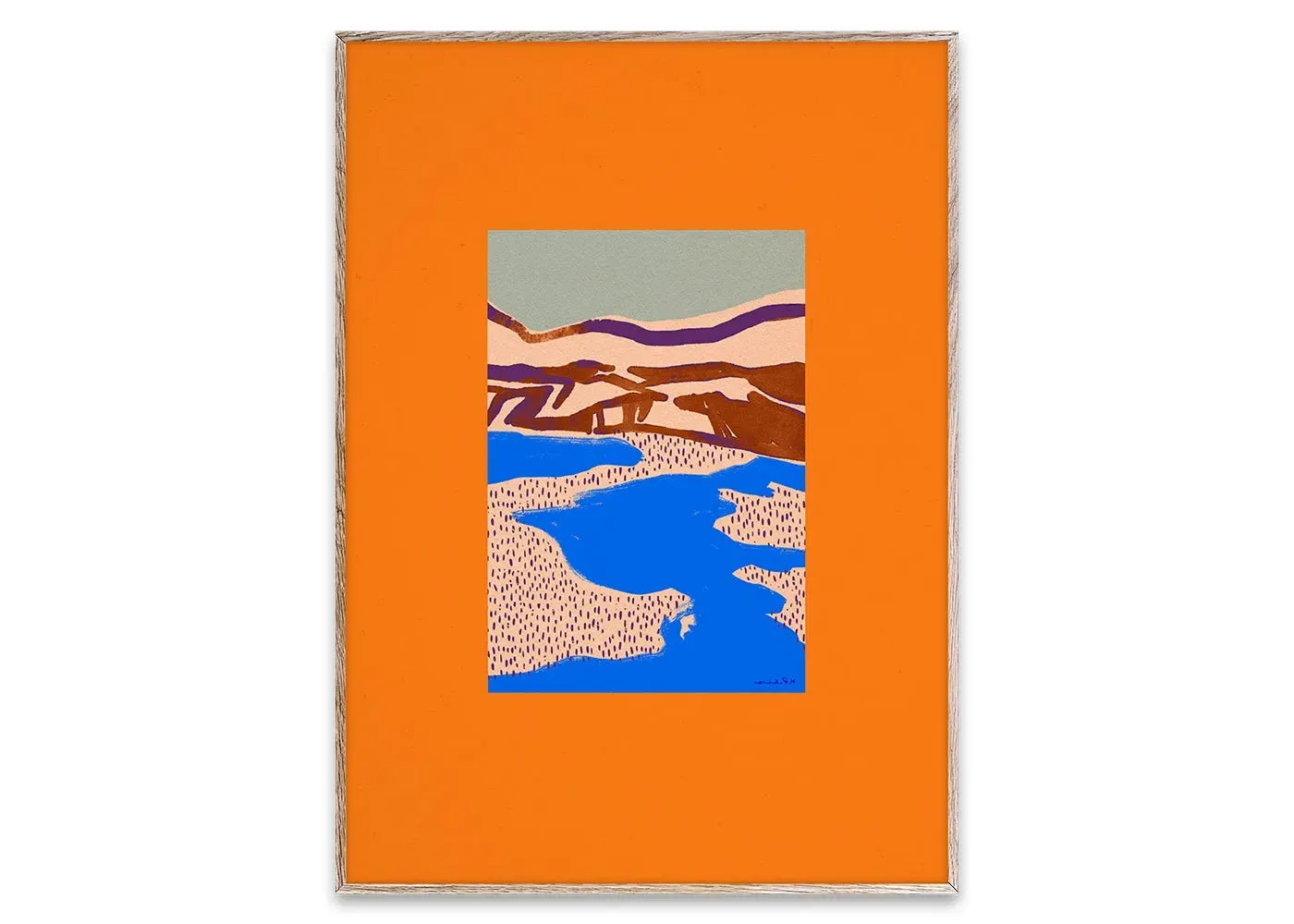 30x40cm Wall Print Orange Landscapes - Multi, Paper image