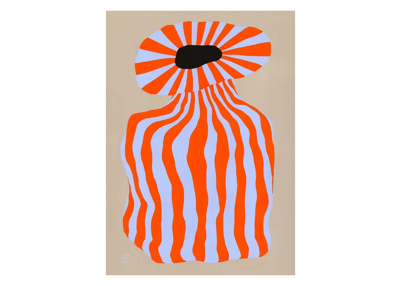 Medium Doodle Art Print - Red, Paper image