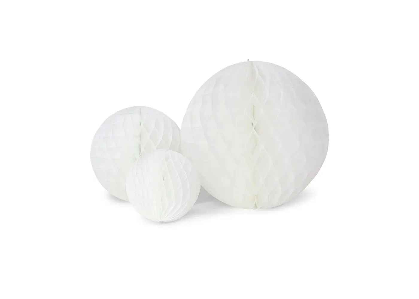 3-Pack Honeycomb Ball Decorations - White, Paper image