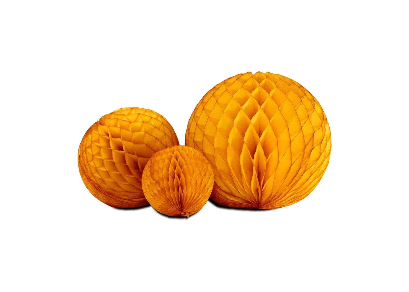 3-Piece Honeycomb Ball Decoration Set - Orange image