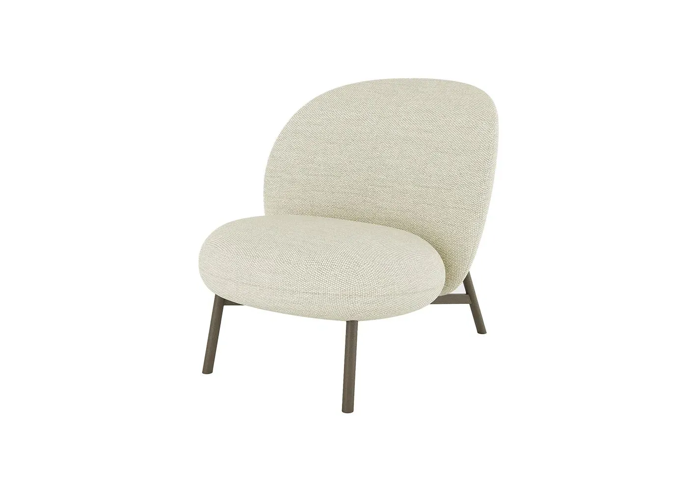 Lounge Chair with Bronze Frame - Beige image