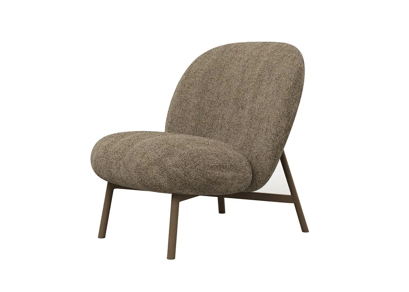 Lounge Chair with Bronze Frame - Grey