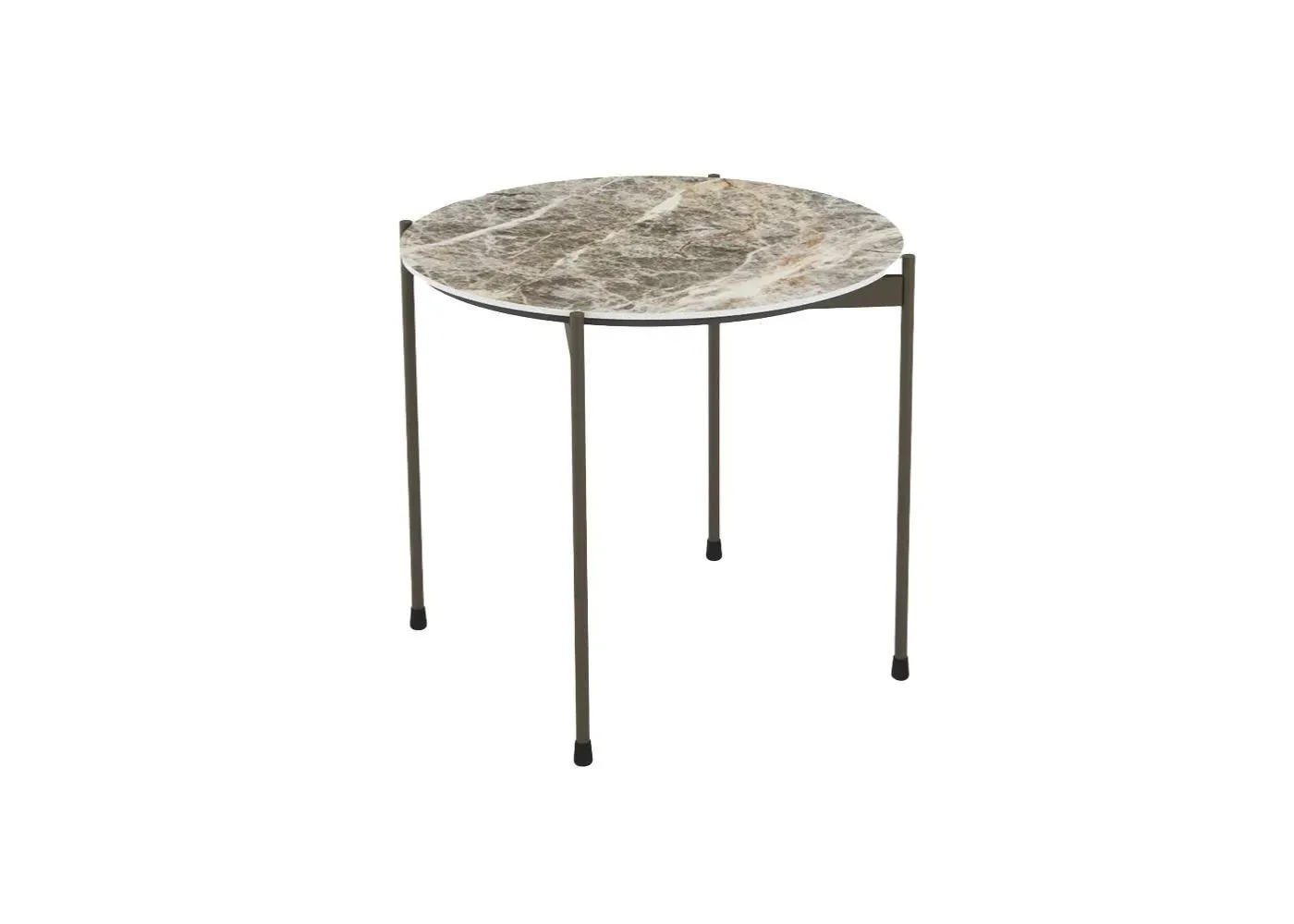 Round Coffee Table - Bronze, Stone image