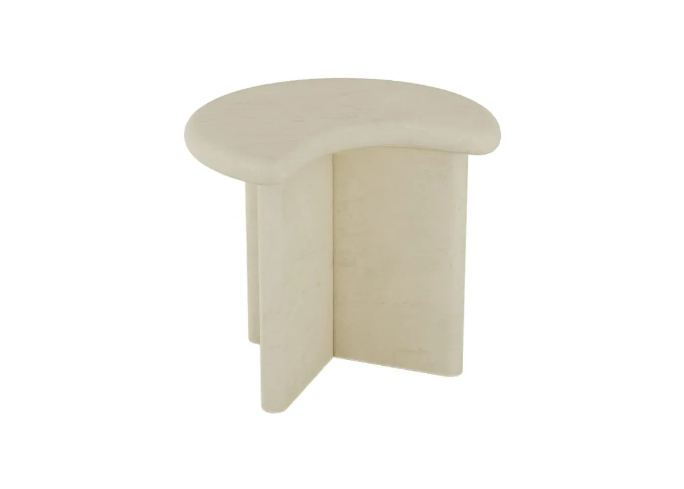 Round Coffee Table - Cream, Stone image