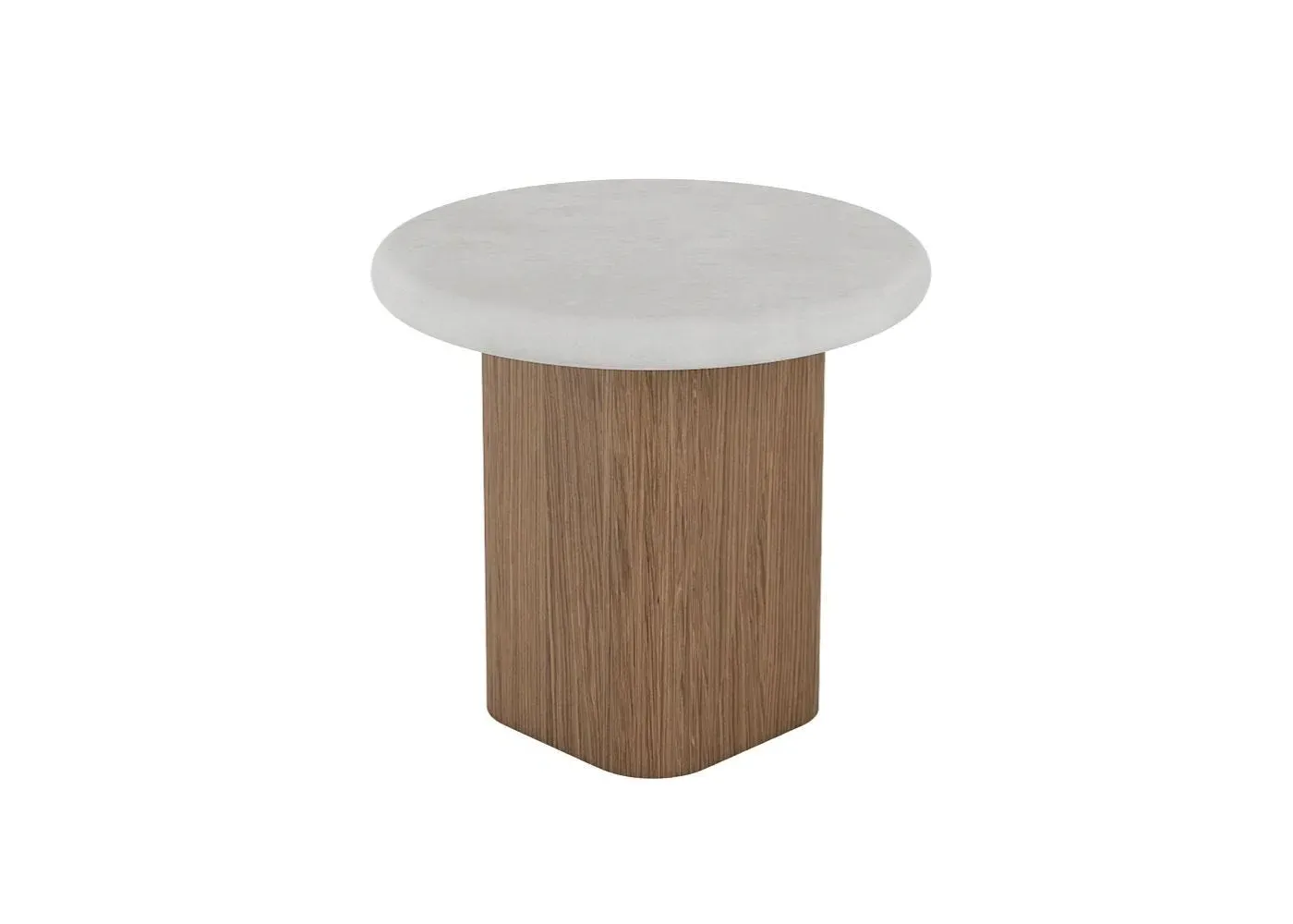 Round Coffee Table Pillar Base - Walnut, Mortex image