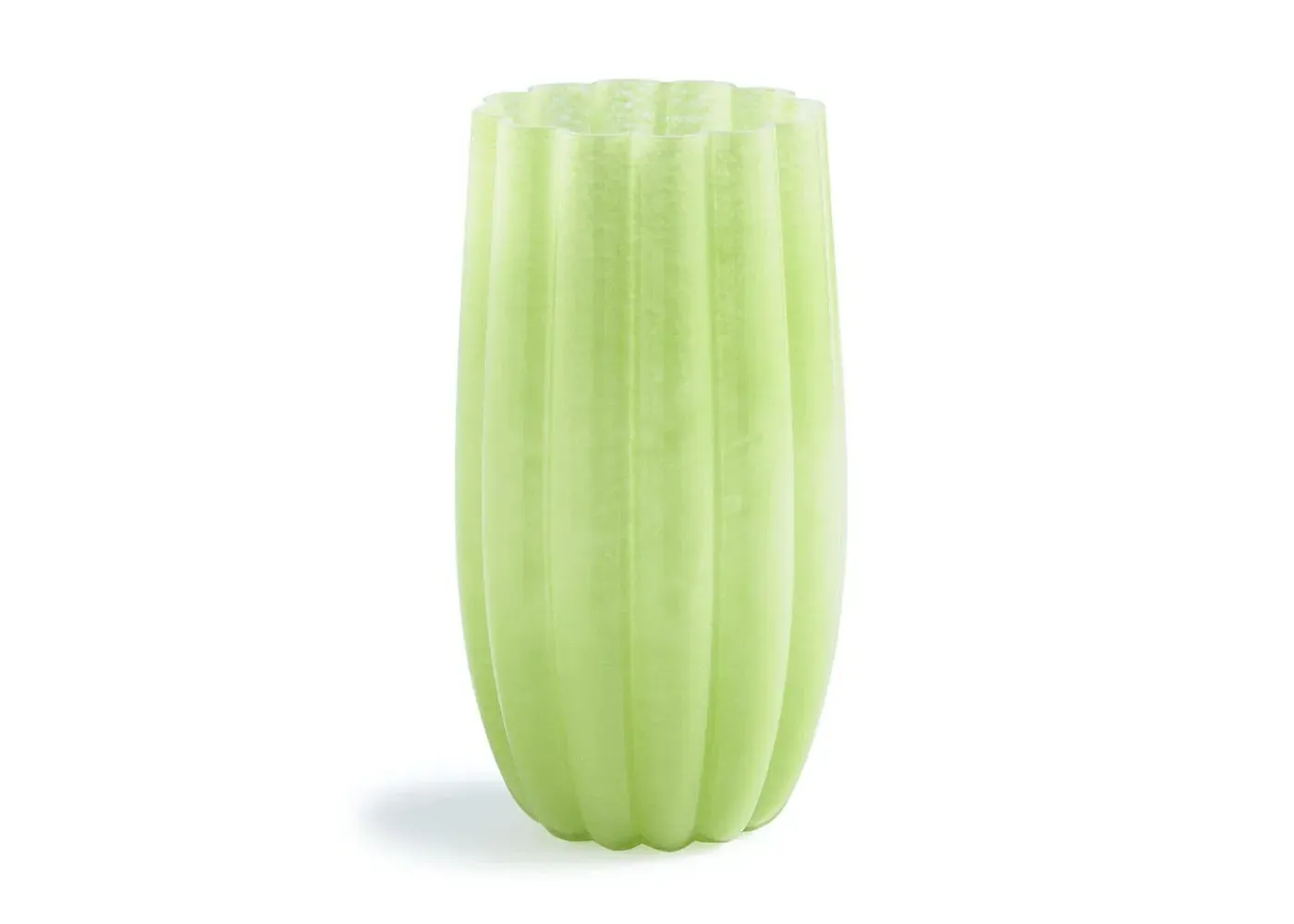 Large Melon Vase - Olive Green, Ceramic