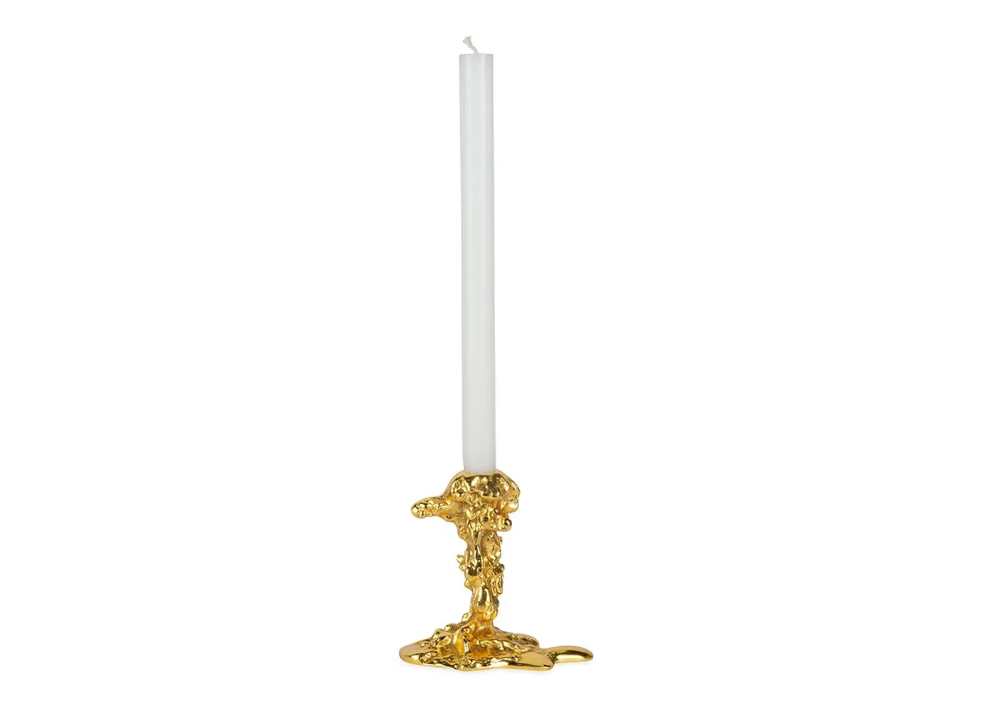 Small Drip Candle Holder - Gold image