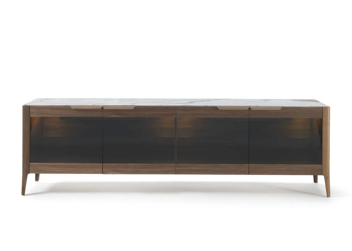 4-Door Sideboard with LED Lighting - Walnut image