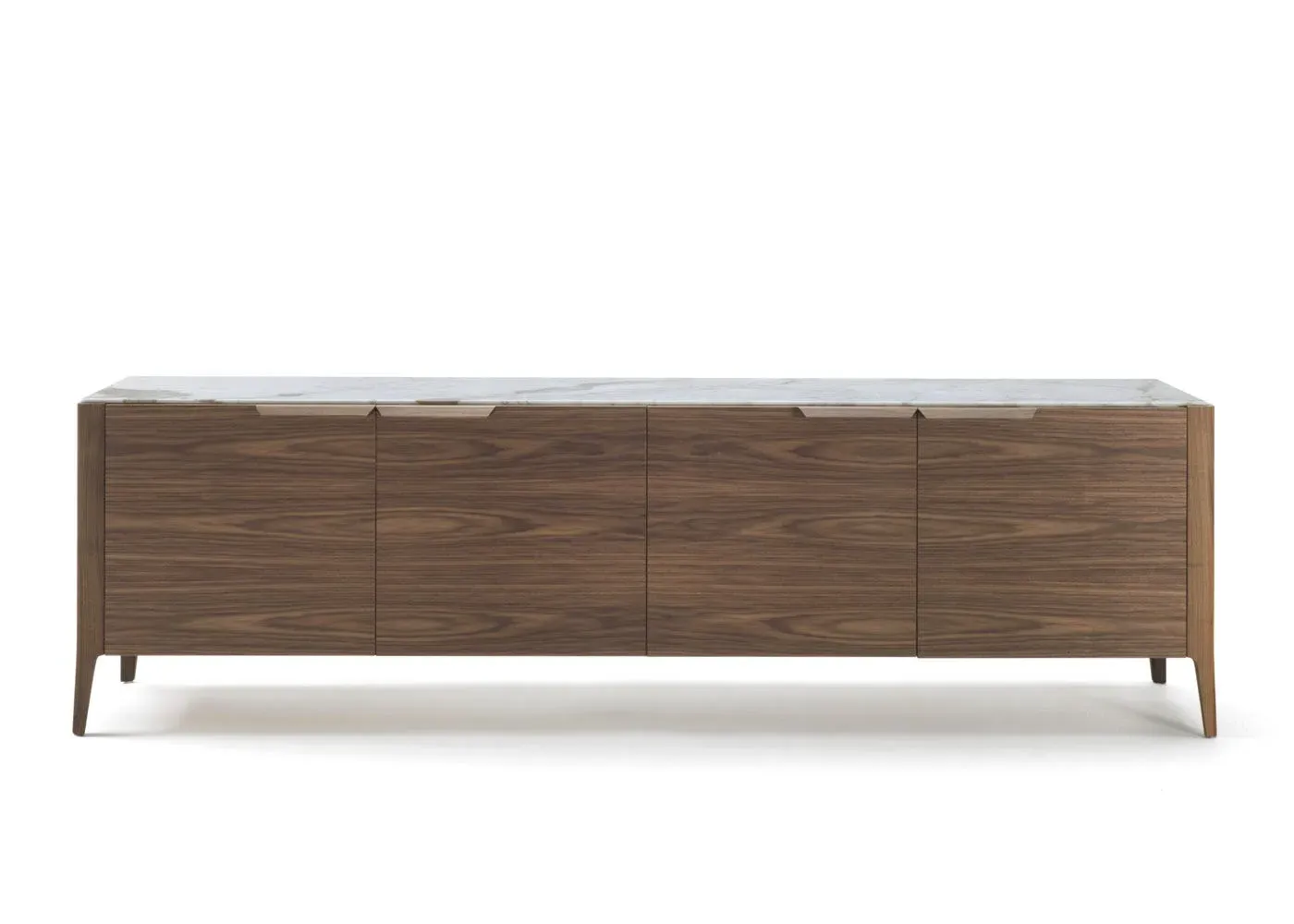 4-Door Sideboard with Marble Top - Walnut image