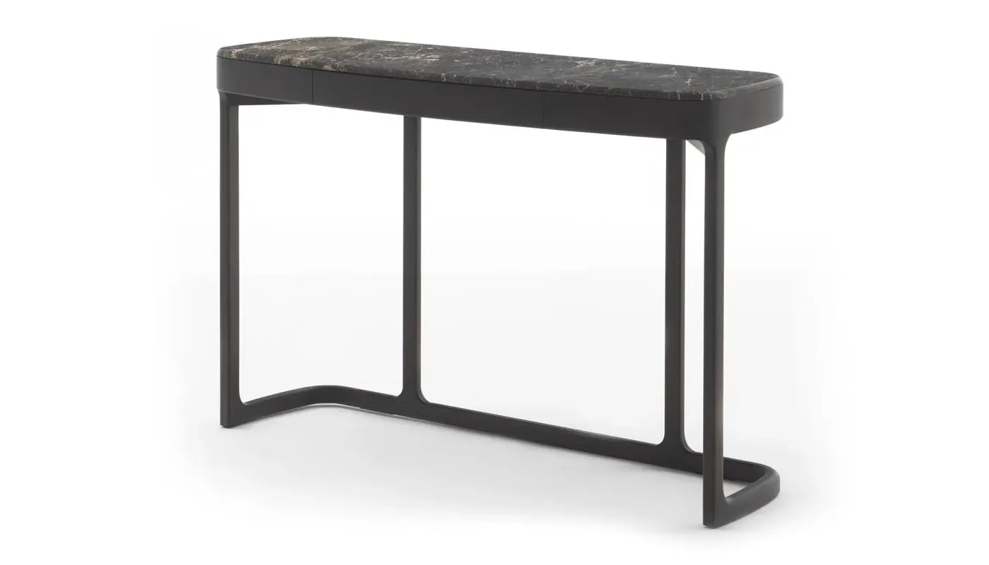 Console Table with Drawer - Brown, Marble image