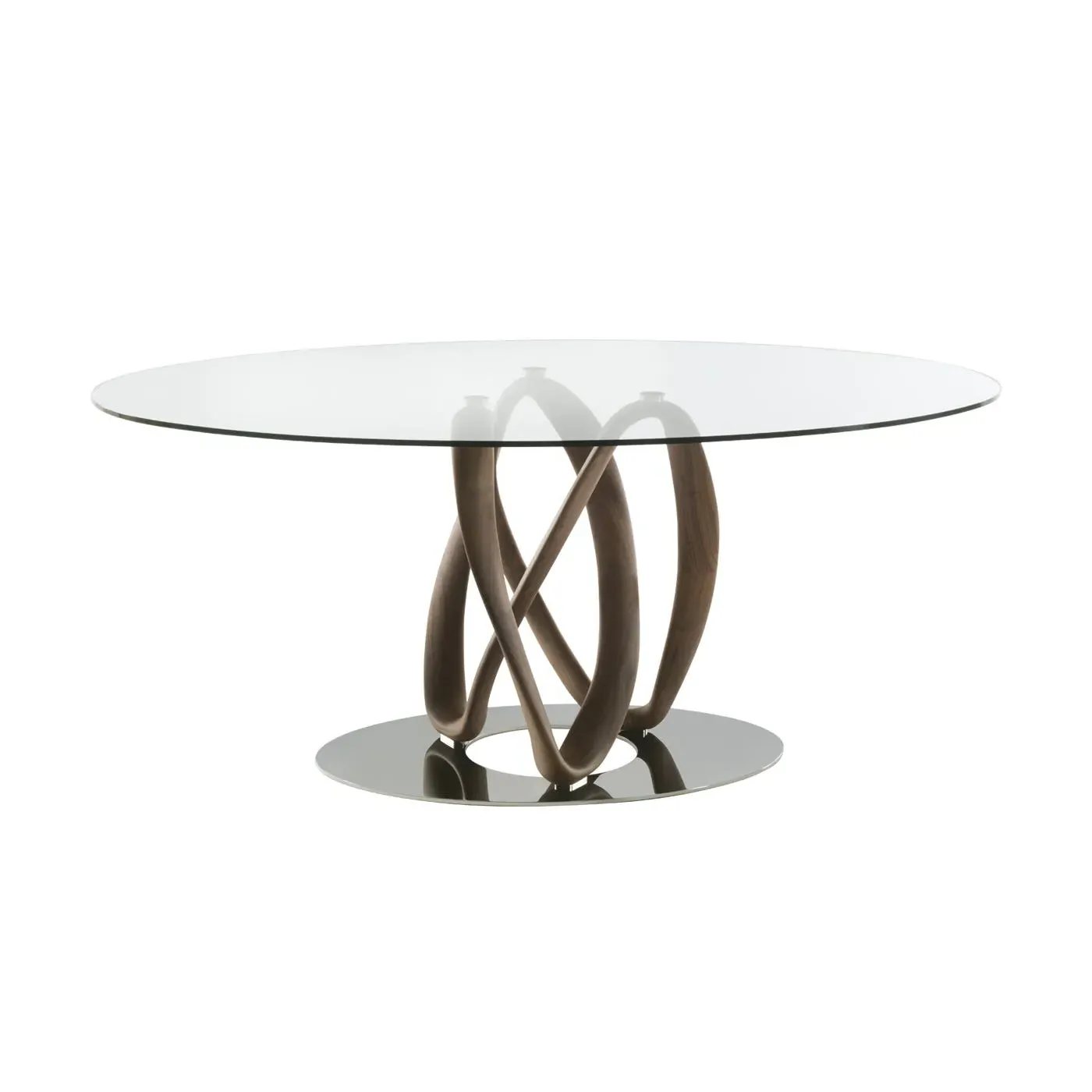 Elliptical Dining Table - Dark Wood, Walnut image