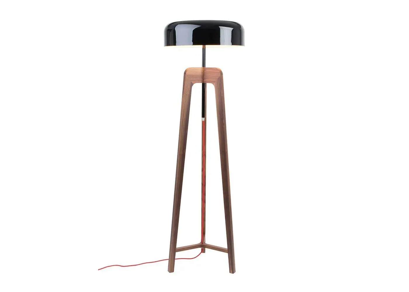 Floor Lamp with Shade - Black, Walnut image