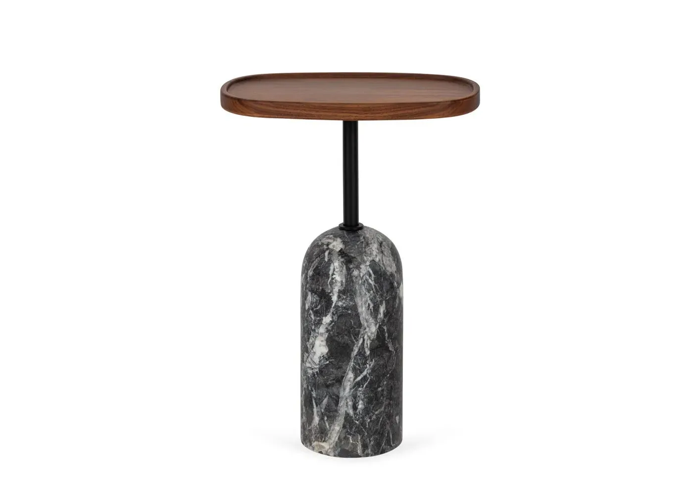 Oval Side Table - Grey, Stone Base image
